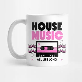 HOUSE MUSIC  - Cassette (Pink/Black) Mug